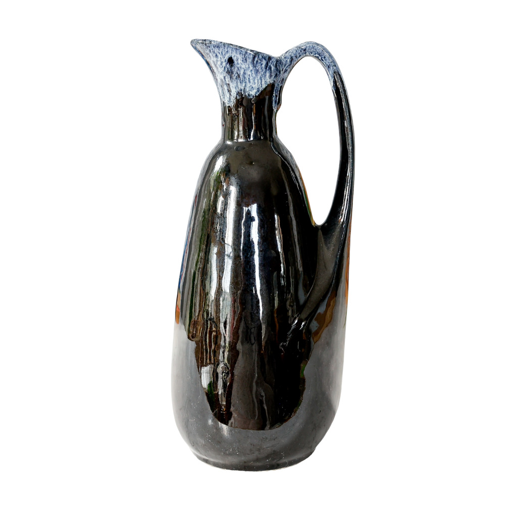 VTG 1984 Van Briggle Drip Glaze Ewer Pitcher 9" Retro Granny Rustic MCM Vase